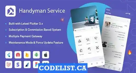 Handyman Service v25.0 - Flutter On-Demand Home Services App with Complete Solution