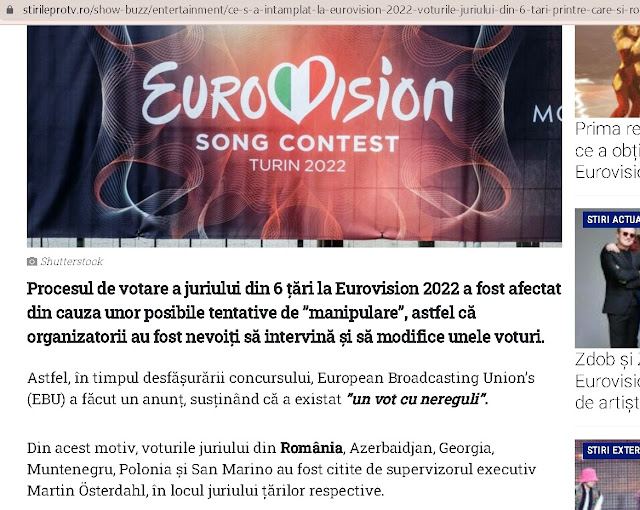 Eurovision 2022 - cârcoteli, scandaluri, eliminări pe șest