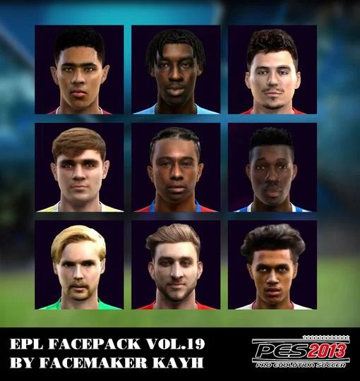 Premier League Facepack Vol.19 For PES 2013