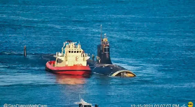 El submarino de ataque USS Connecticut (SSN-22) llegó a San Diego, navegando en superficie desde Guam
