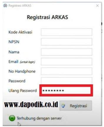 Cara Registrasi Akun ARKAS