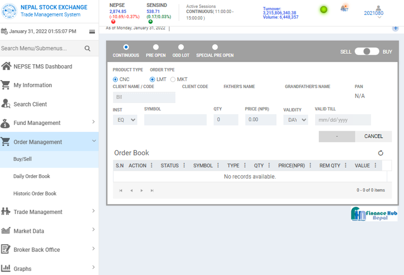 How to Buy and Sell share with NEPSE Online Trading System 4