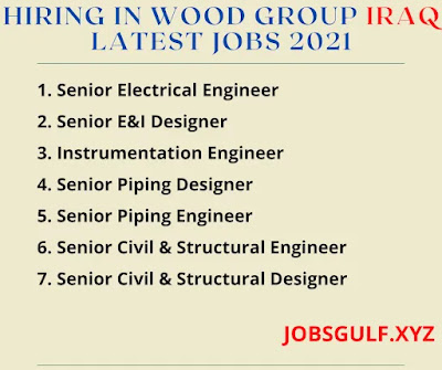 HIRING IN WOOD GROUP IRAQ LATEST JOBS 2021