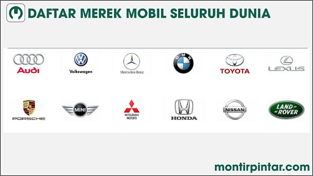 Daftar Merek Mobil Seluruh Dunia