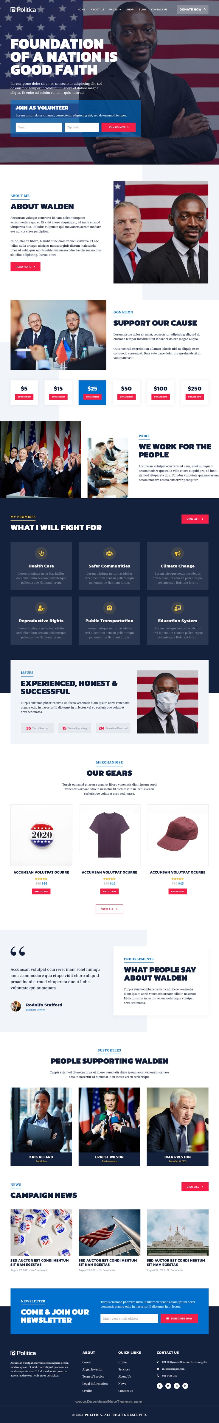 Politica - Politician & Public Servant Elementor Template Kit