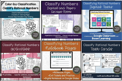 Classifying Rational Numbers Activities