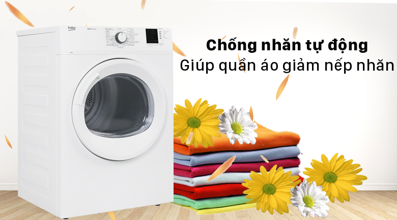 Quần áo được giảm bớt các nếp nhăn nhờ tính năng chống nhăn tự động