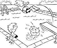 Coloring pages of swimming pool to print for free