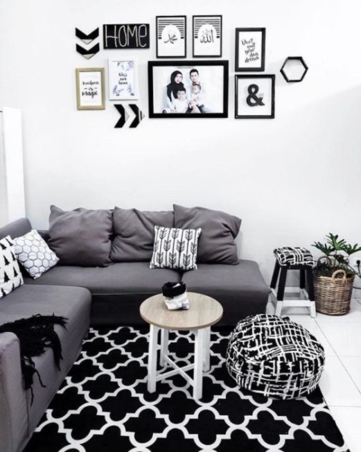 black and grey living room decorating ideas