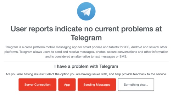 الخوادم التالفة هي سبب خطأ الخادم الداخلي في Telegram