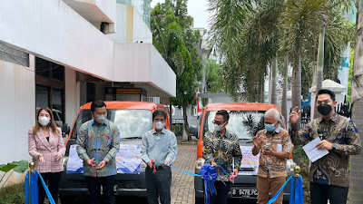 Pos Indonesia dan PT Nusantara Media Mandiri Launching Pengiriman Perdana STB untuk Bali dan Lampung