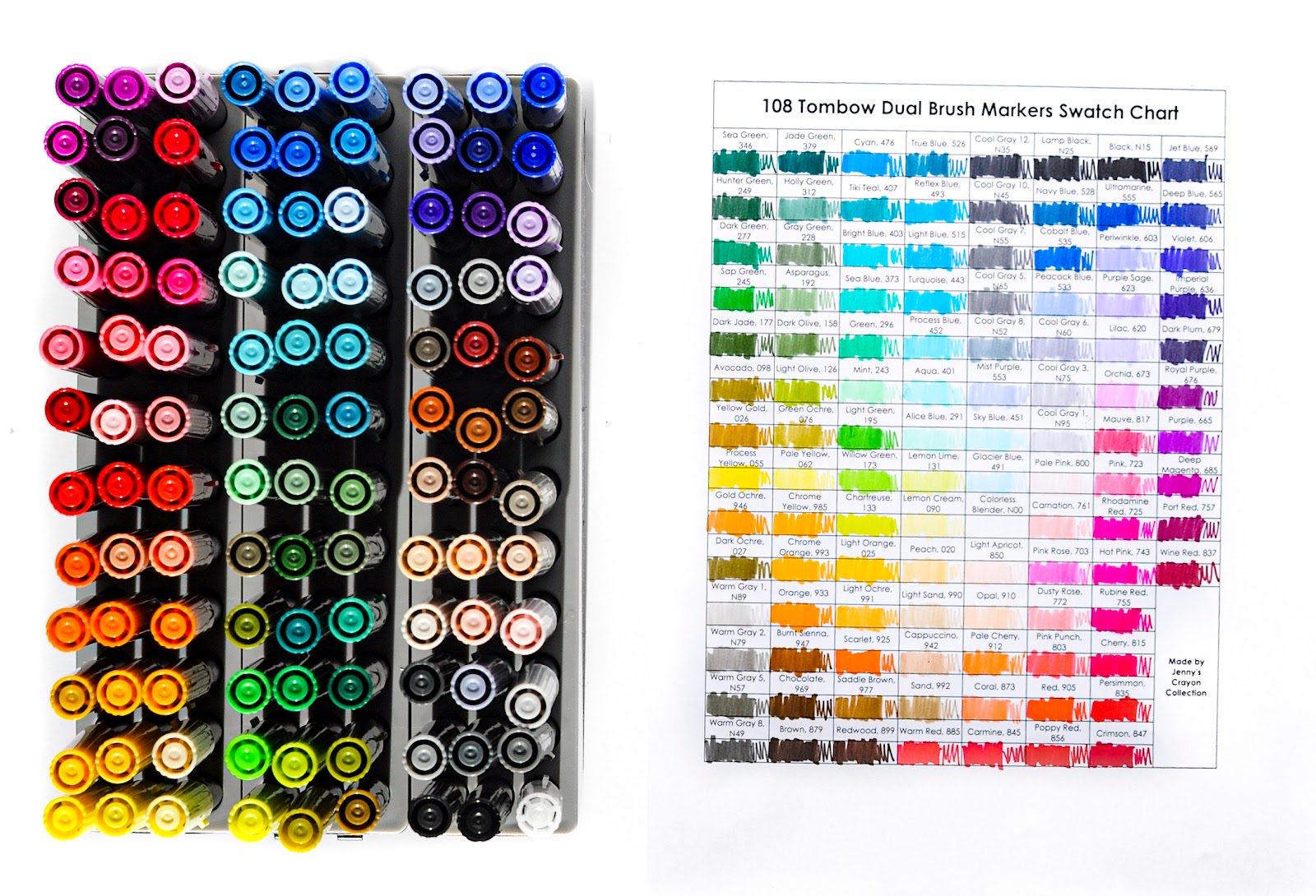 Tombow : Art Dual Brush Pens : Ocean Colors : Set of 12 - Marker