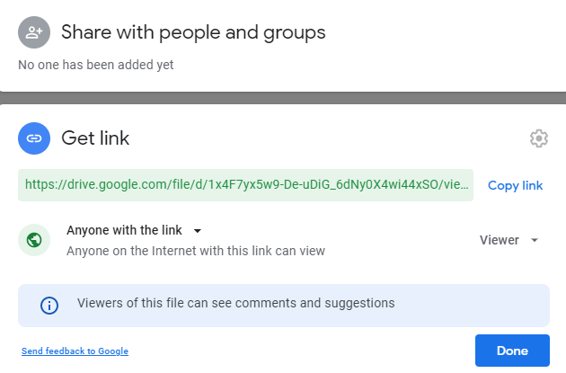 Get Google Drive File Link