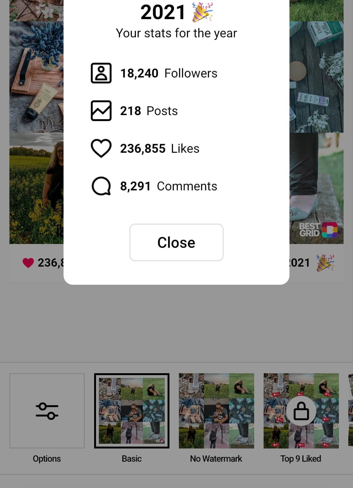 Best nine 2021, Jak zrobić roczne podsumowanie swoich zdjęć na Instagramie ? 