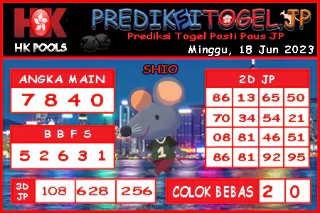 Prediksi Togel Hongkong JP Minggu 18 Juni 2023