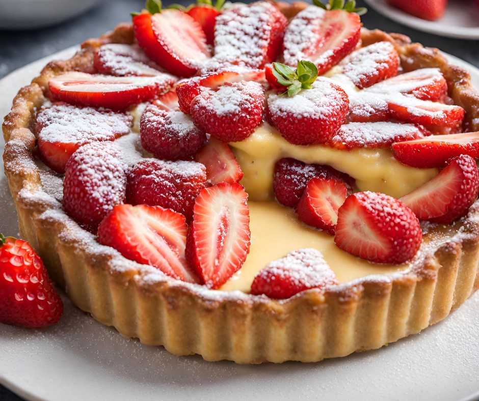 Crostata fragole e crema