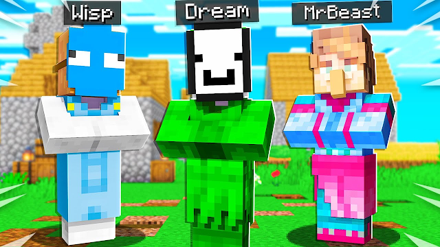 An image showing three popular Minecraft creators