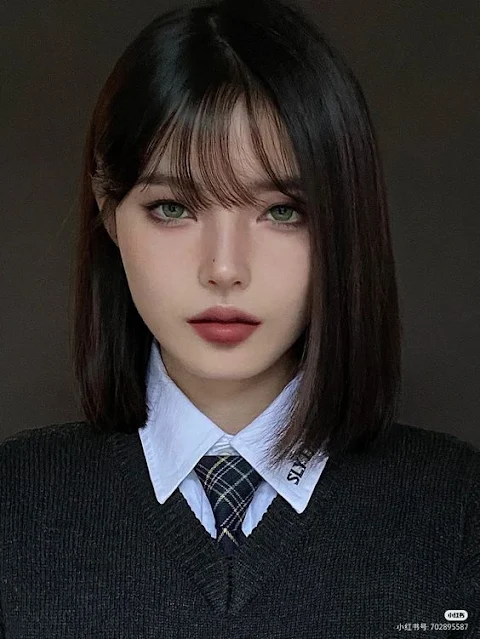 model rambut wanita korea pendek