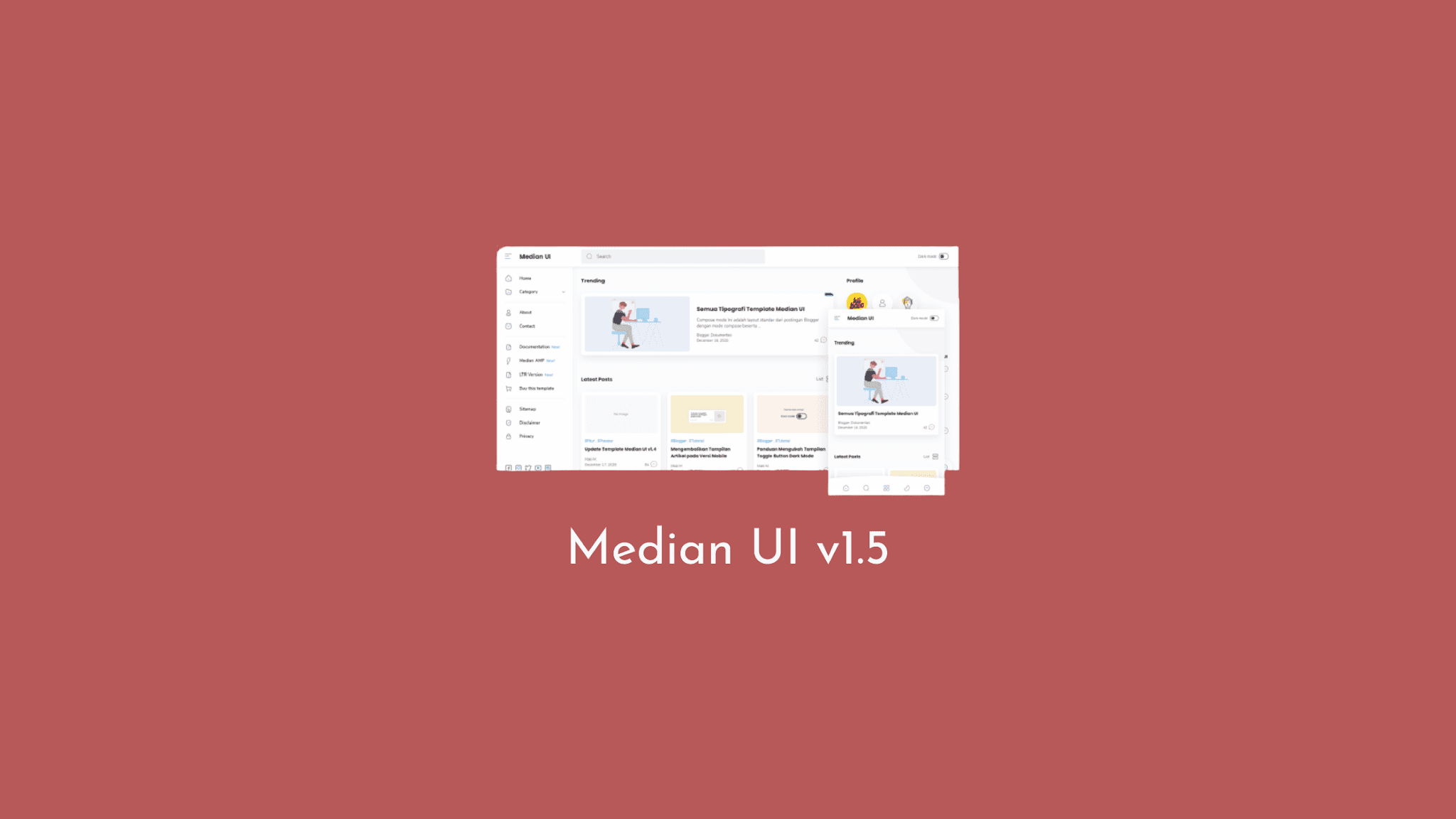 Download Template Median UI versi 1.5 Terupdate