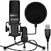 Yanmai SF-777 USB Computer Recording Condenser Microphone with Pop Filter & Tripod Stand FOR COMPUTER - NOT FOR MOBILE