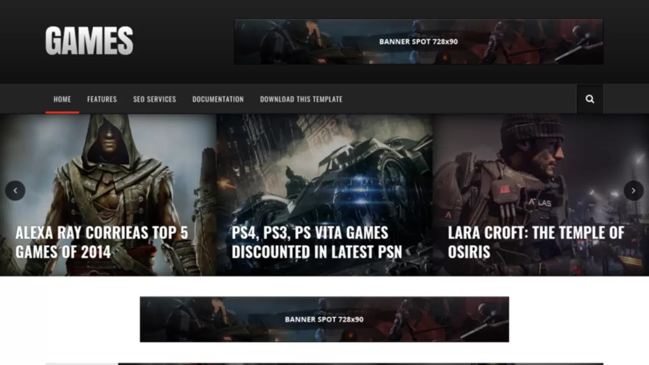 Games Blogger Template is a premium responsive gaming blogger theme