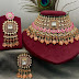 Golden kundan necklace