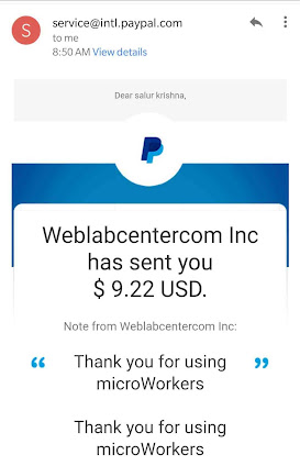 Microwrokers payment proof