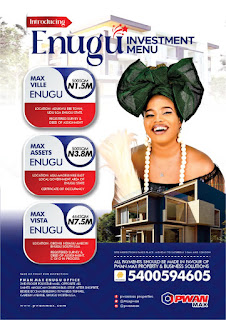 Enugu real estate investment menu by PWAN Max is a list of estates for sale and a land banking opportunity