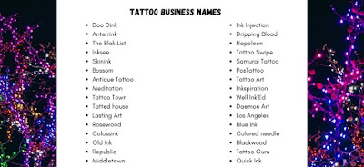 best tattoo names 2021