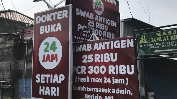Sebelum Ada Perintah Jokowi, Klinik di Ciracas Patok Harga PCR Rp 300 ribu 