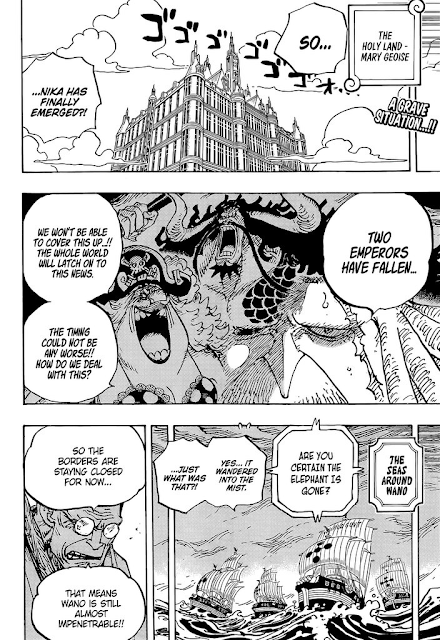 Review Manga One Piece Chapter 1052 bocor nya kabar kekalahan dari kedua yonko