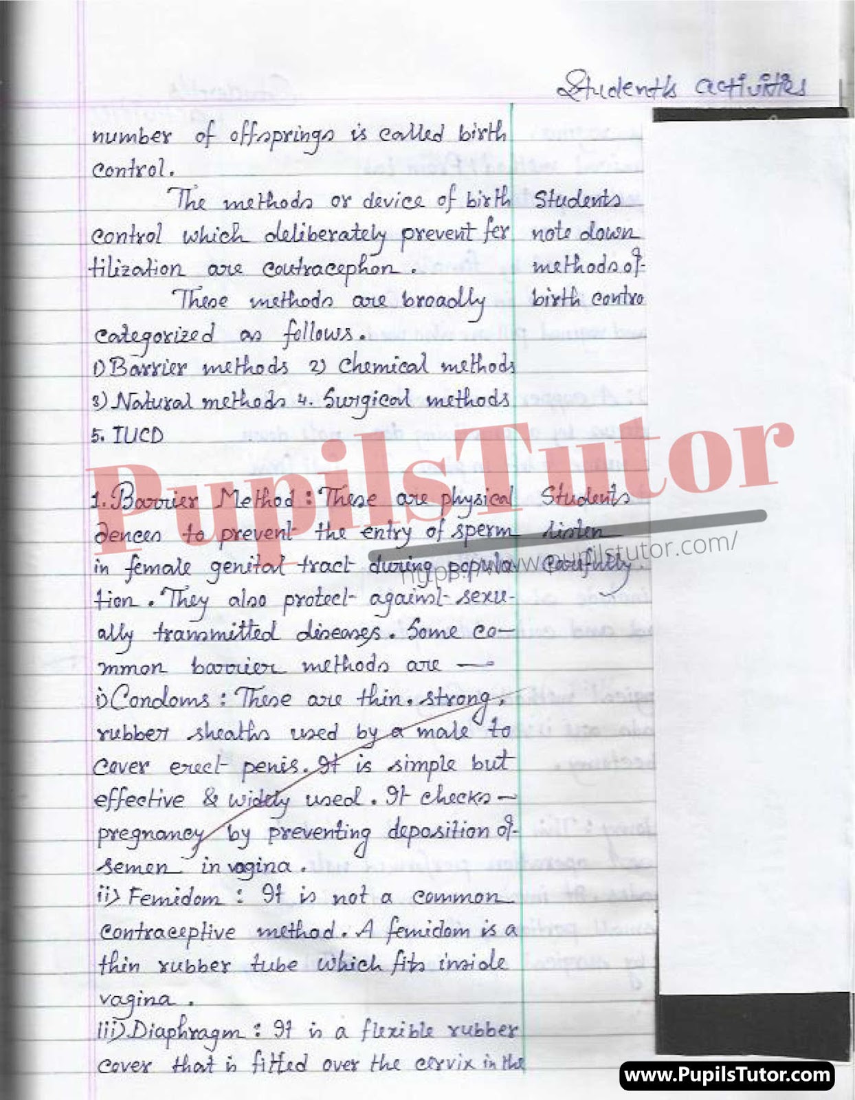 Class/Grade 12 Life Science Lesson Plan On Birth And Population Control For CBSE NCERT KVS School And University College Teachers – (Page And Image Number 3) – www.pupilstutor.com