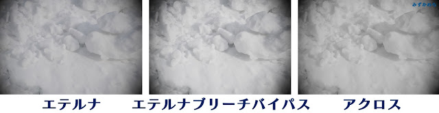 雪の写真に各種フィルムシミュレーション