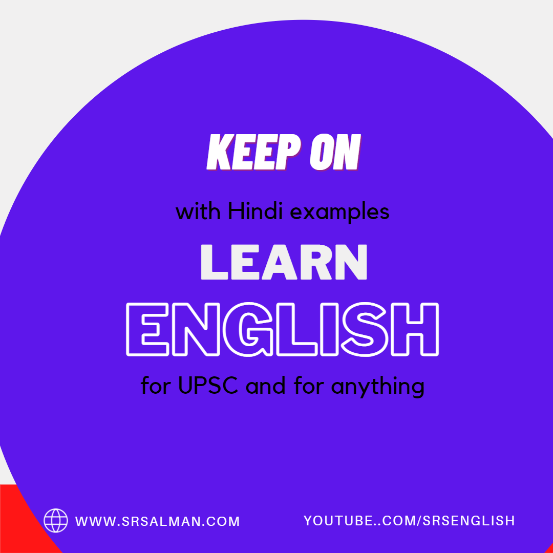 Keep on meaning in English with hindi meaning