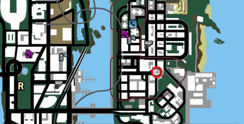 Location of an ambulance in Portland (GTA 3)