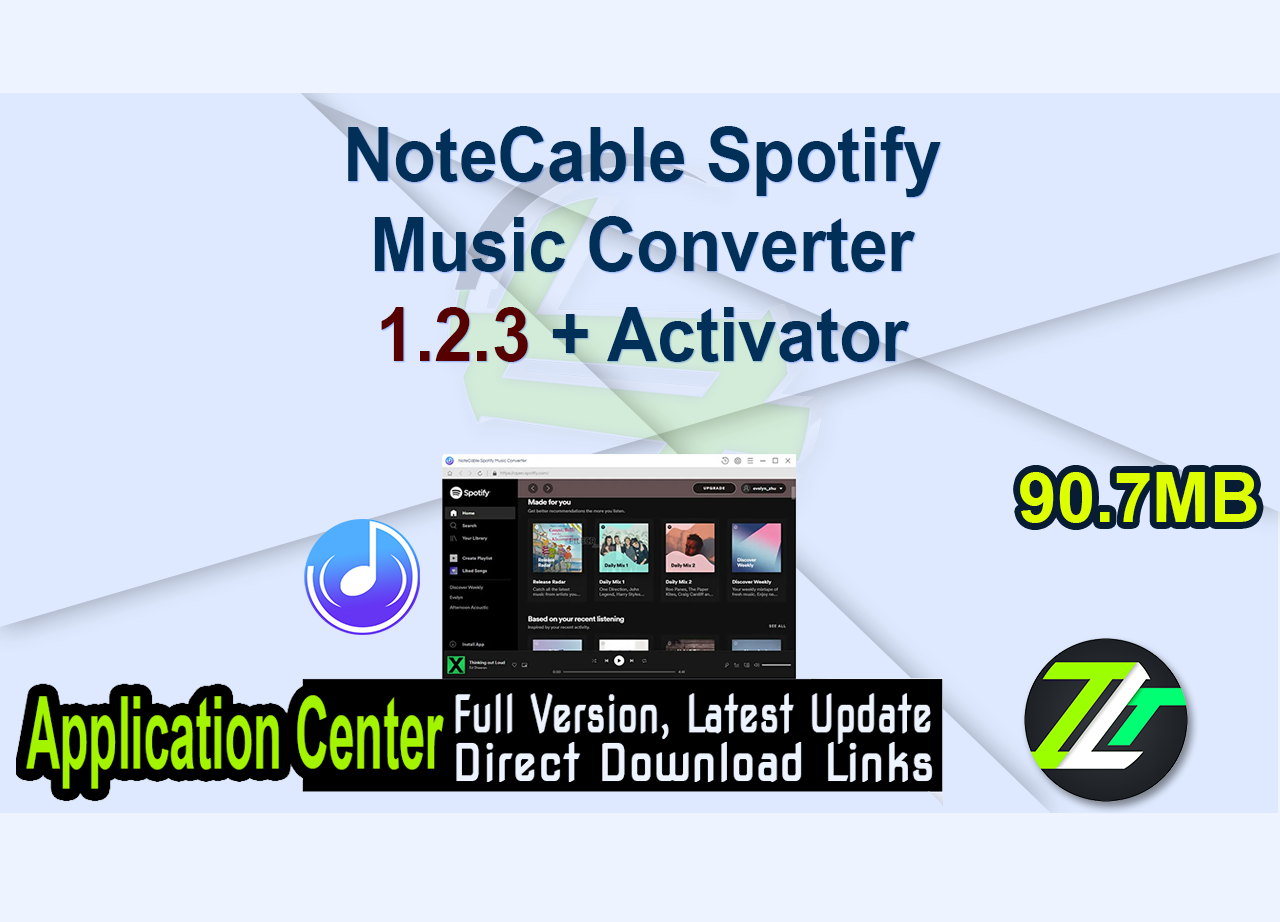 NoteCable Spotify Music Converter 1.2.3 + Activator