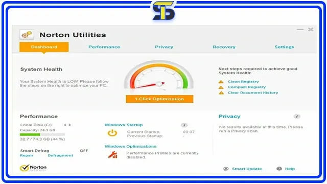 برنامج تنظيف الجهاز وتسريعه Norton Utilities