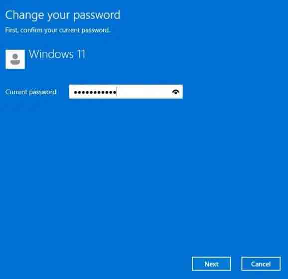 كيفية تغيير كلمة مرور Windows 11 للمستخدمين الذين يعرفون كلمة المرور الحالية