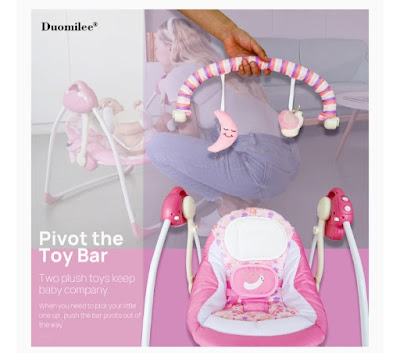 Baby Swing for Infants,Comfort Rocking Chair with Intelligent Music Vibration Box,Soothing Portable Swing Load Resistance: 6-25 lb, Applicable Object: 0-9 Months for Infants.
