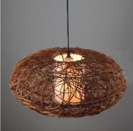 small wicker lamp shades