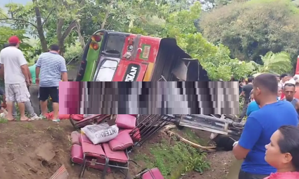 Nicaragua: 17 personas lesionadas luego de aparatoso accidente de autobús en Río Blanco, Matagalpa
