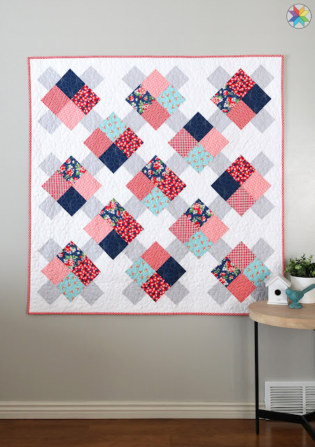 Prime Time baby size quilt - pattern by Andy Knowlton of A Bright Corner