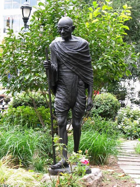 Statue of Mohandas Gandhi by Kantilal B. Patel, Union Square Park, New York