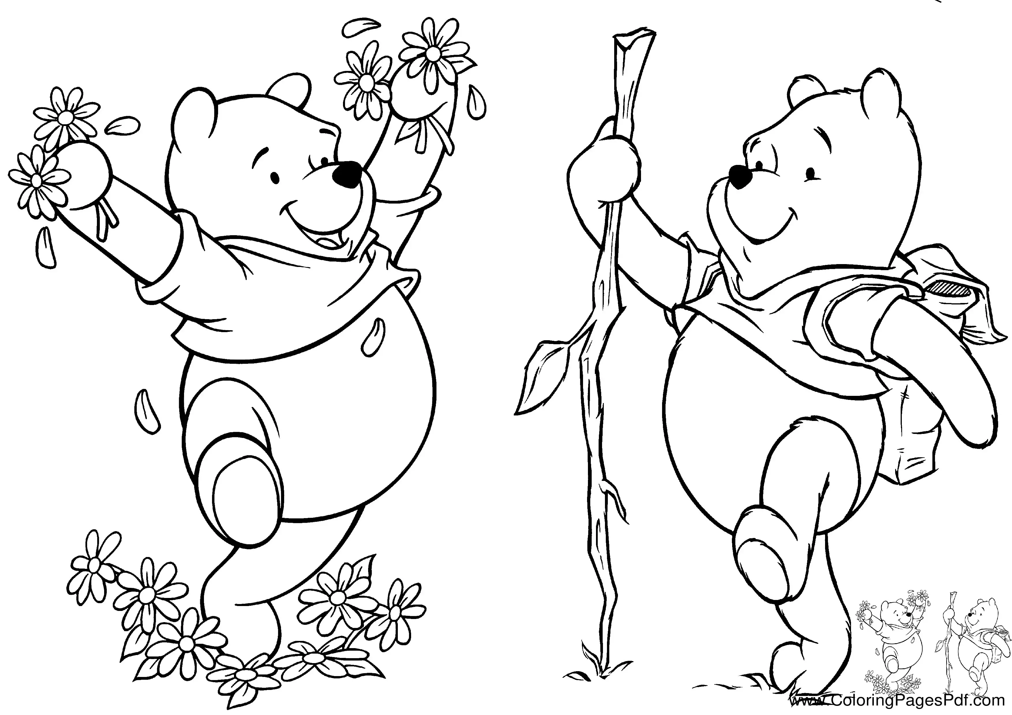 Winnie the pooh coloring pages pdf