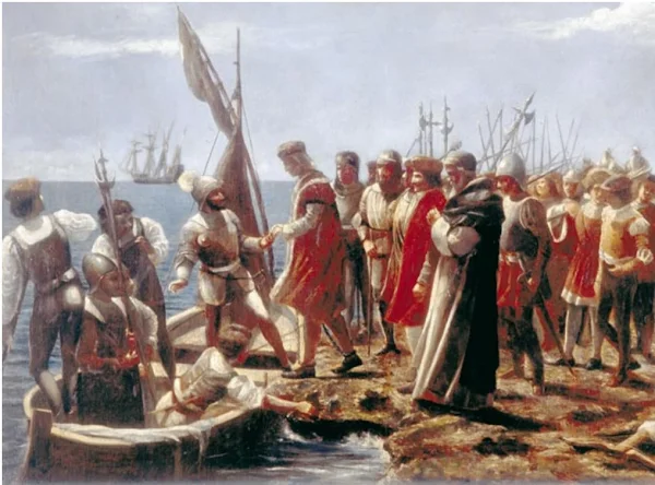 Luis Desangles, Colón Engrillado, Óleo/tela, 89 x 135 cms. Sin fecha, Col. Museo Bellapart