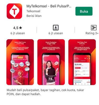 Pulsa Gratis Telkomsel dari Aplikasi MyTelkomsel