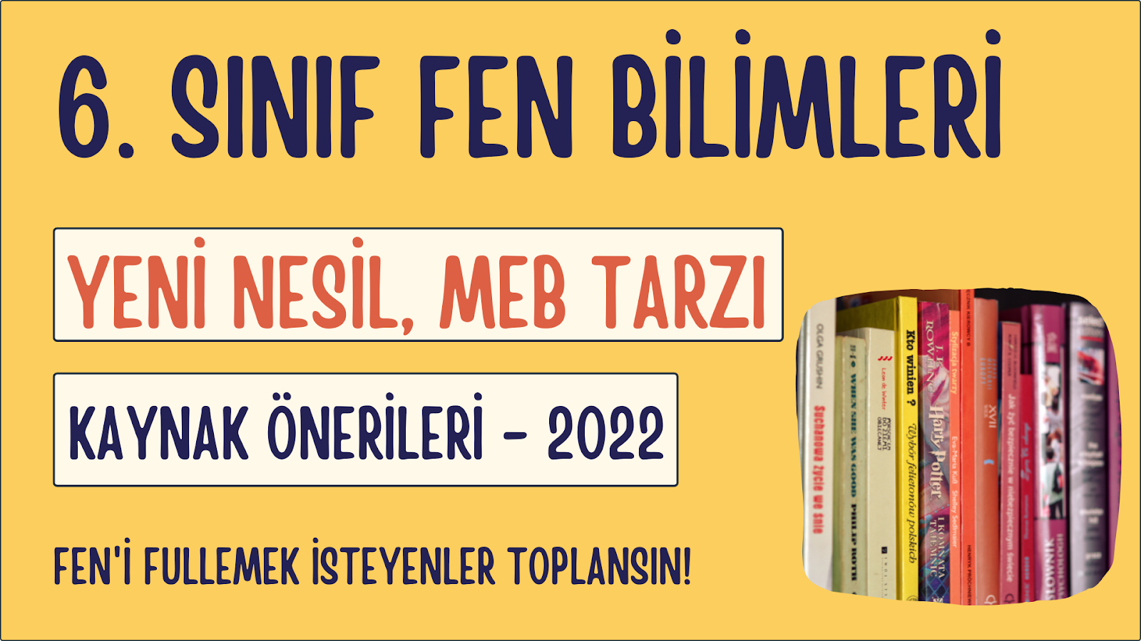 6. Sınıf Fen Bilimleri Kaynak Önerileri