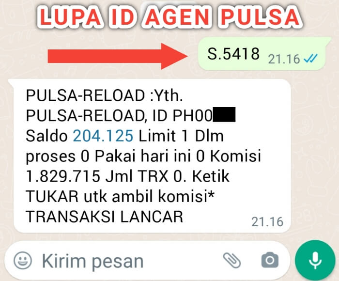 Lupa id agen pulsa hoki