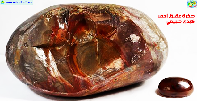 21صخور خامة العقيق الأحمر والكبدي