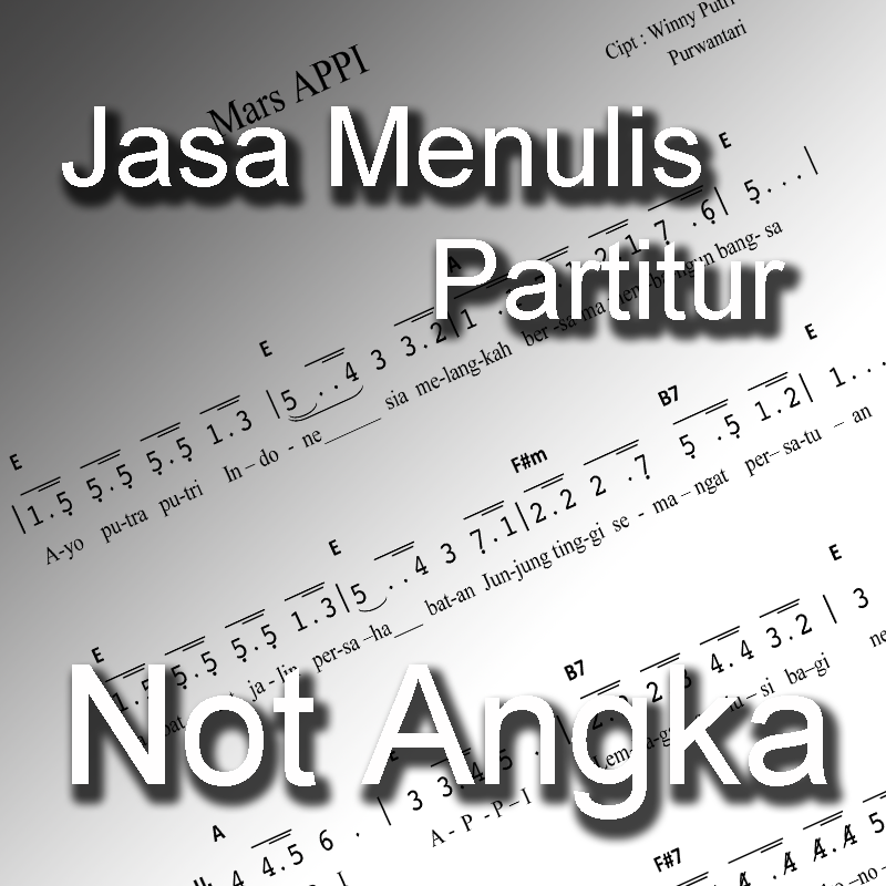 menerima jasa menulis partitur not balok